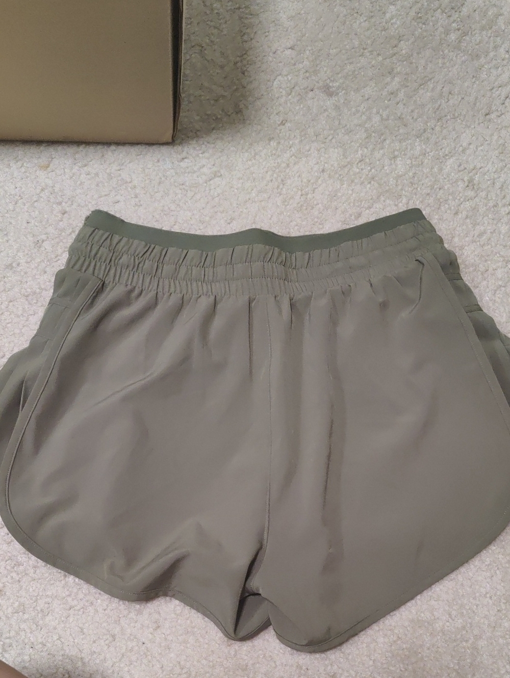 JoyLab Olive Green Athletic Shorts Side Pleats Drawstring Y2K Hippie Sports Retr - Picture 6 of 14